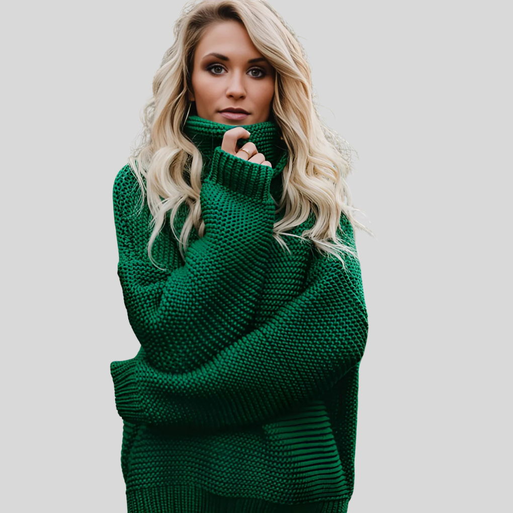 Luxe Knitted Turtleneck Sweater for Women