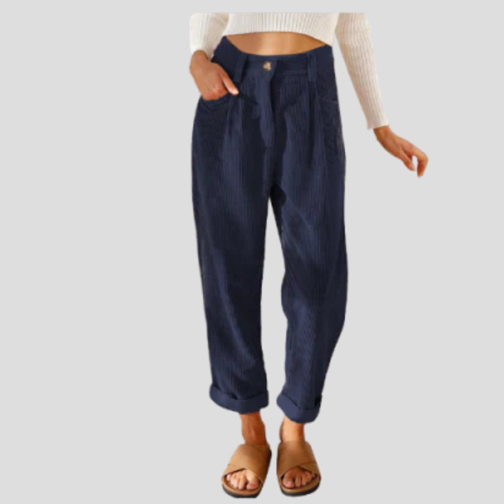 Pantaloni eleganti in velluto a coste