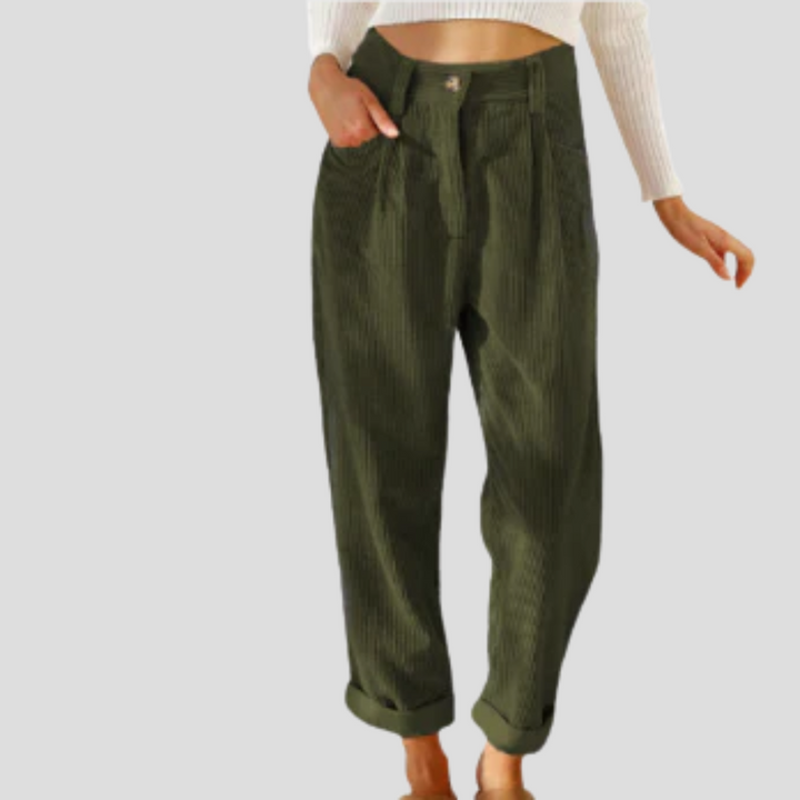 Pantaloni eleganti in velluto a coste