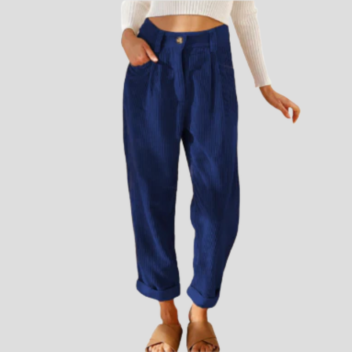 Pantaloni eleganti in velluto a coste