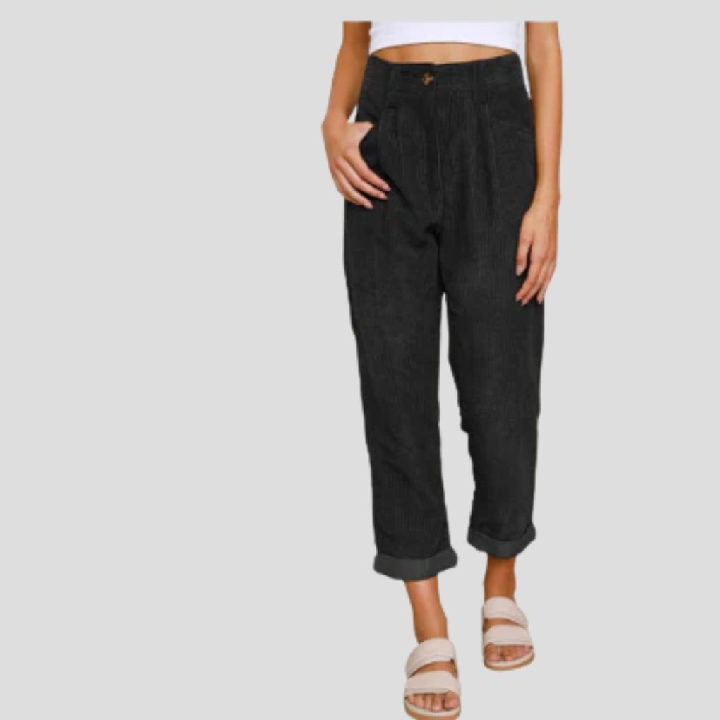 Pantaloni eleganti in velluto a coste