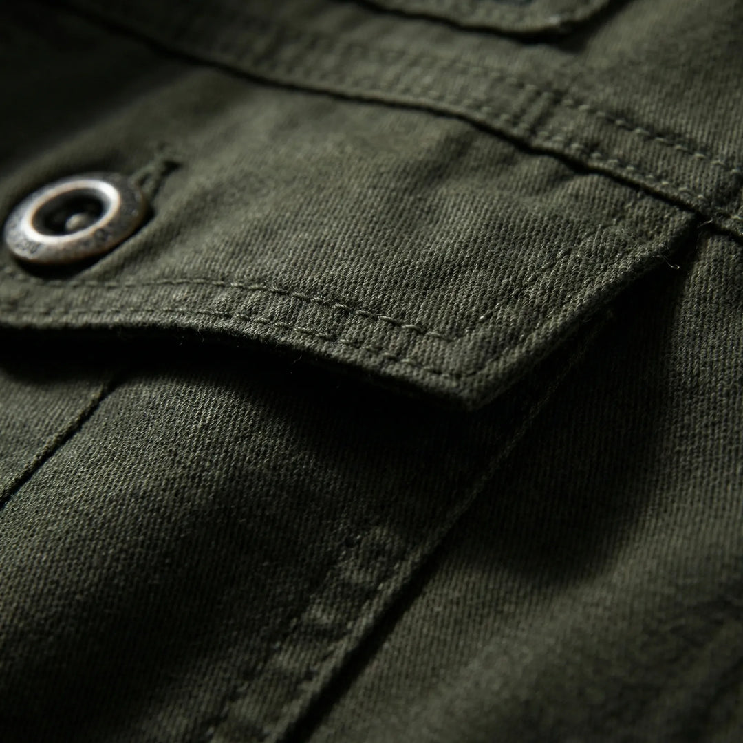 Valdrex - Giacca da uomo con zip, ispirata allo stile militare