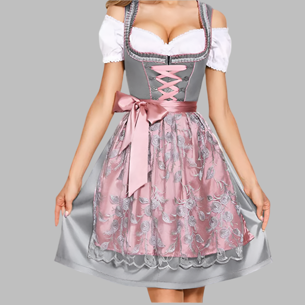 Costume tradizionale unico per donna con grembiule e camicetta