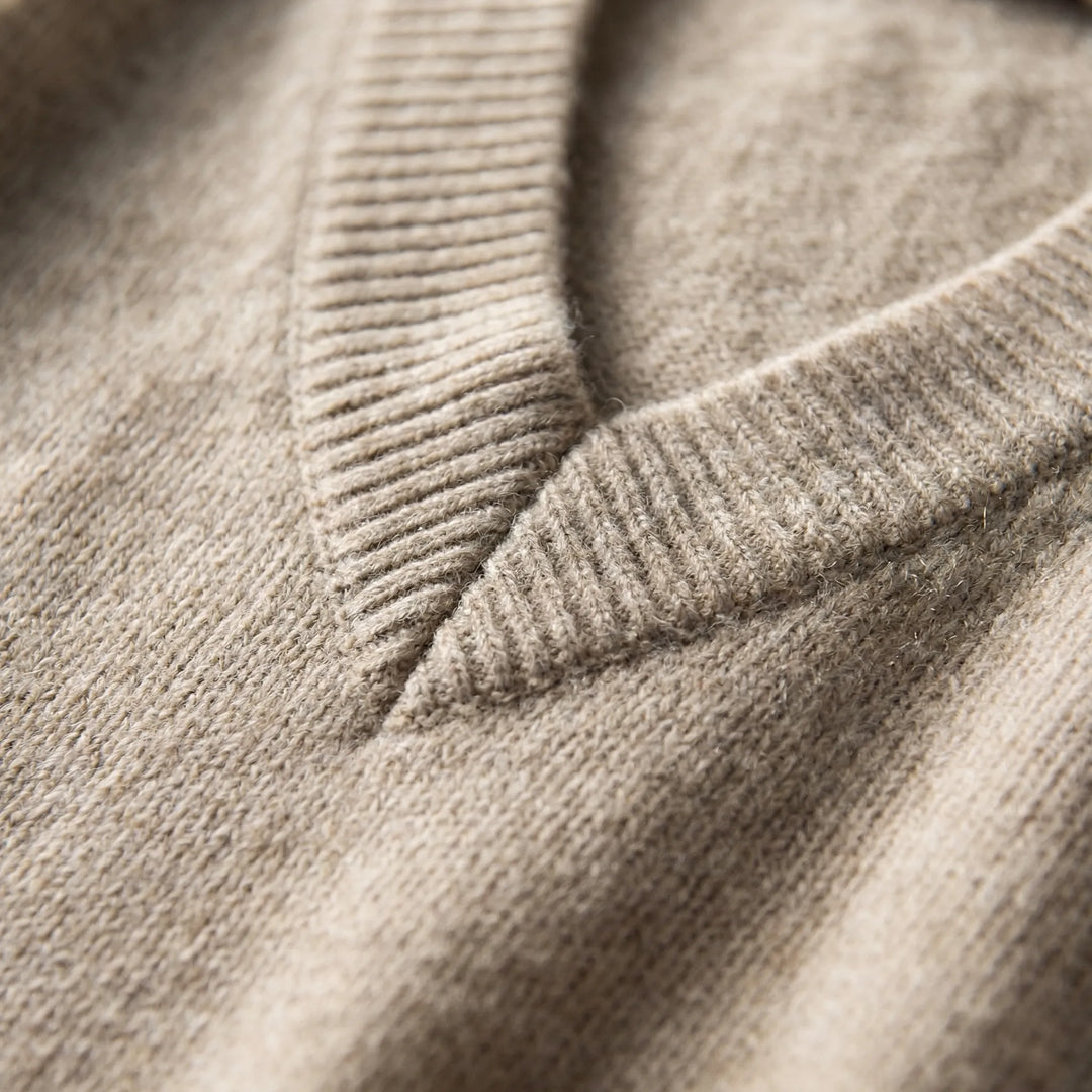 Velnara - Maglione a maglia con scollo a V e vestibilità comoda