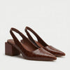 Pantofole a Tacco Medio con Slingback a Punta