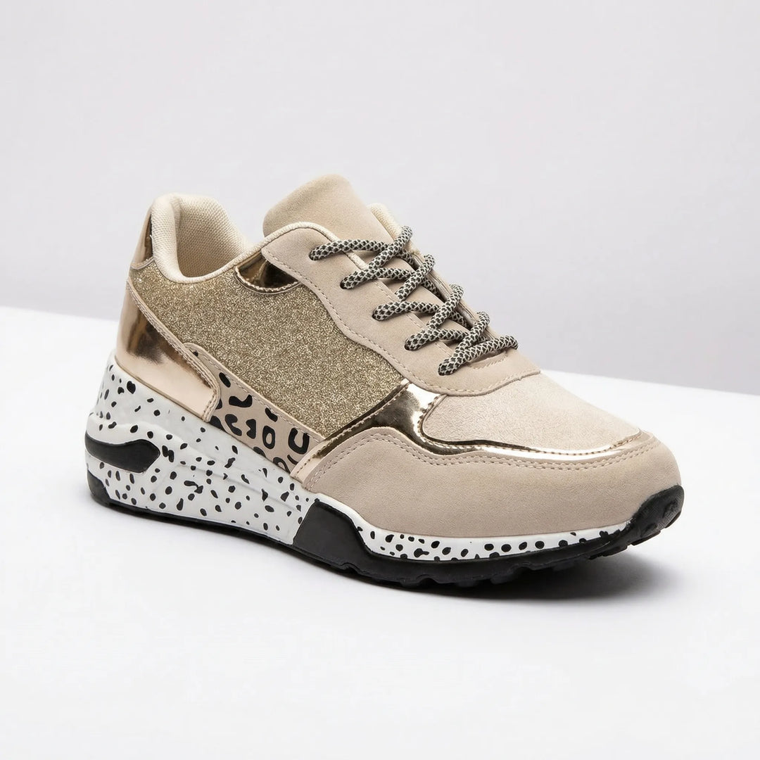 Velvrix - Sneakers da donna con lacci e stampa