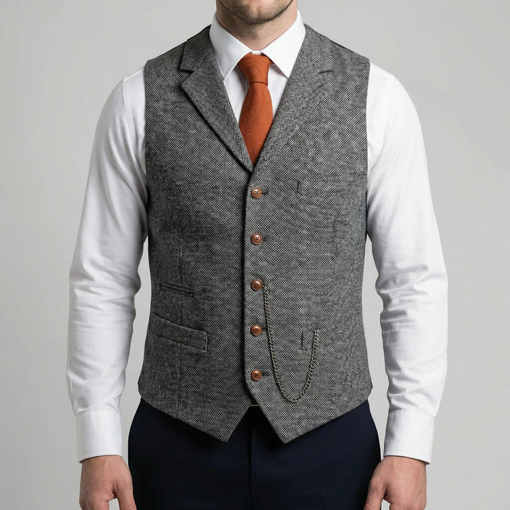 Vestonn - Gilet con bottoni sul davanti, ispirato allo stile vintage