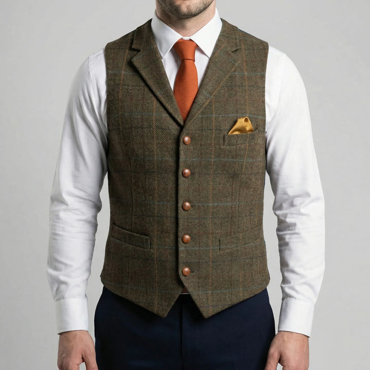 Vestonn - Gilet con bottoni sul davanti, ispirato allo stile vintage