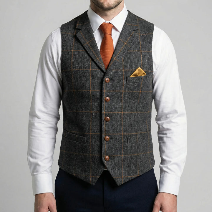 Vestonn - Gilet con bottoni sul davanti, ispirato allo stile vintage