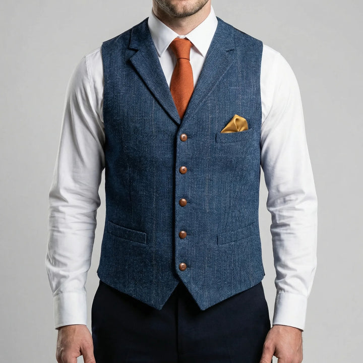 Vestonn - Gilet con bottoni sul davanti, ispirato allo stile vintage