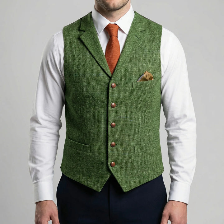 Vestonn - Gilet con bottoni sul davanti, ispirato allo stile vintage