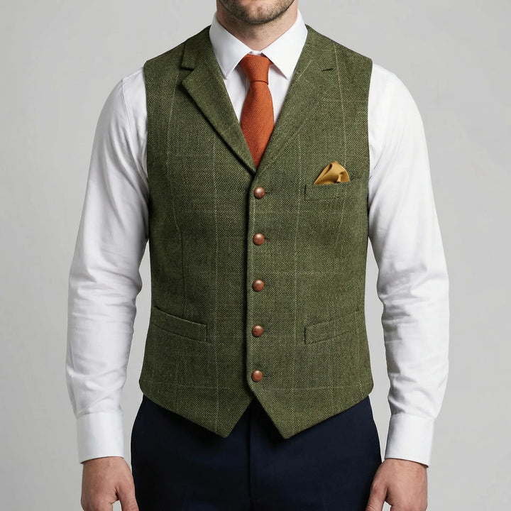 Vestonn - Gilet con bottoni sul davanti, ispirato allo stile vintage