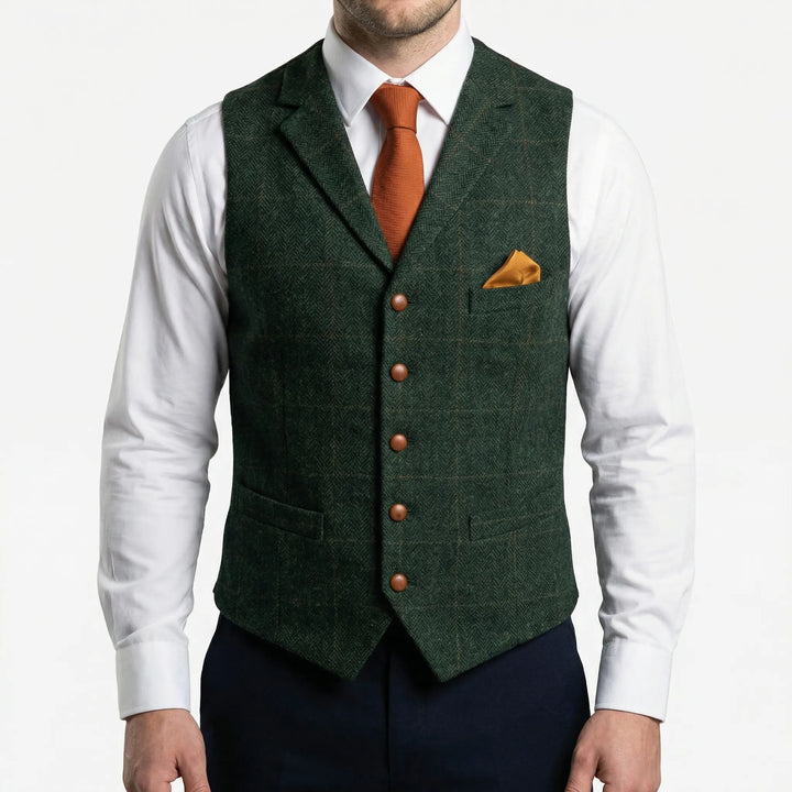 Vestonn - Gilet con bottoni sul davanti, ispirato allo stile vintage