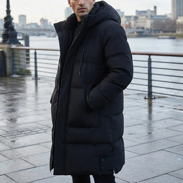 Vordex - Parka imbottito con cappuccio lungo da uomo