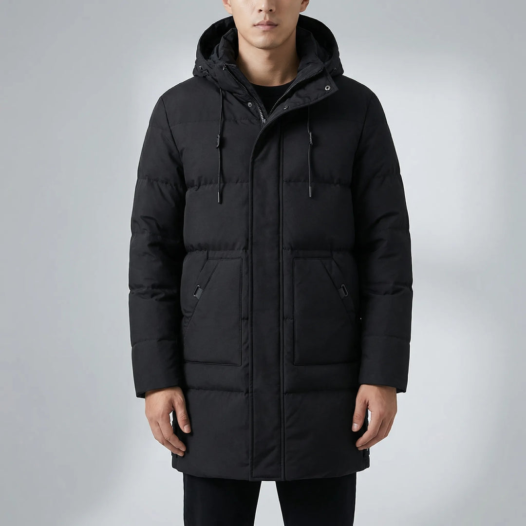 Vordex - Parka imbottito con cappuccio lungo da uomo