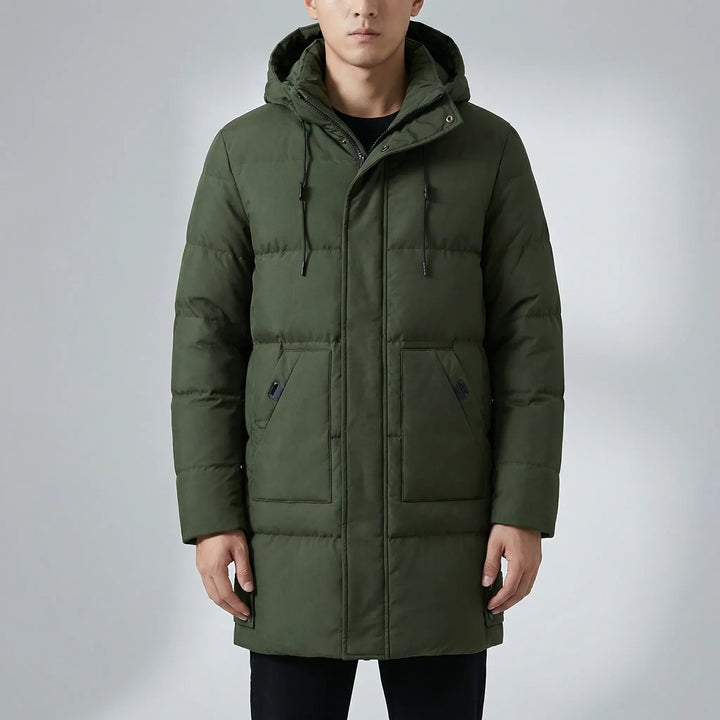 Vordex - Parka imbottito con cappuccio lungo da uomo