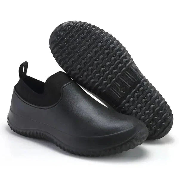 Waterproof slip-on work shoes