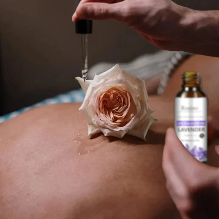 Aceite esencial de planta de lavanda