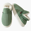 Pantofole in peluche da donna – Calzature indoor a coste