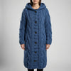 Cappotto Con Cappuccio In Maglia Lunga