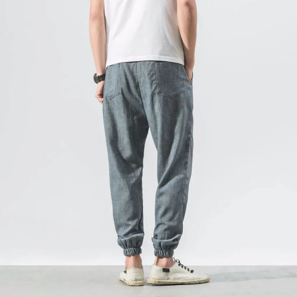 Pantaloni comodi da uomo in cotone e lino – leggeri da indossare tutti i giorni