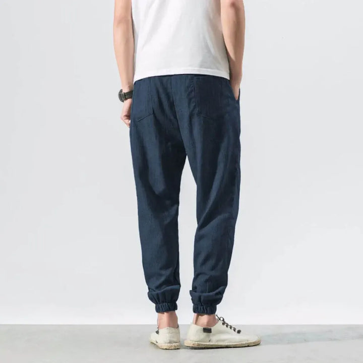 Pantaloni comodi da uomo in cotone e lino – leggeri da indossare tutti i giorni
