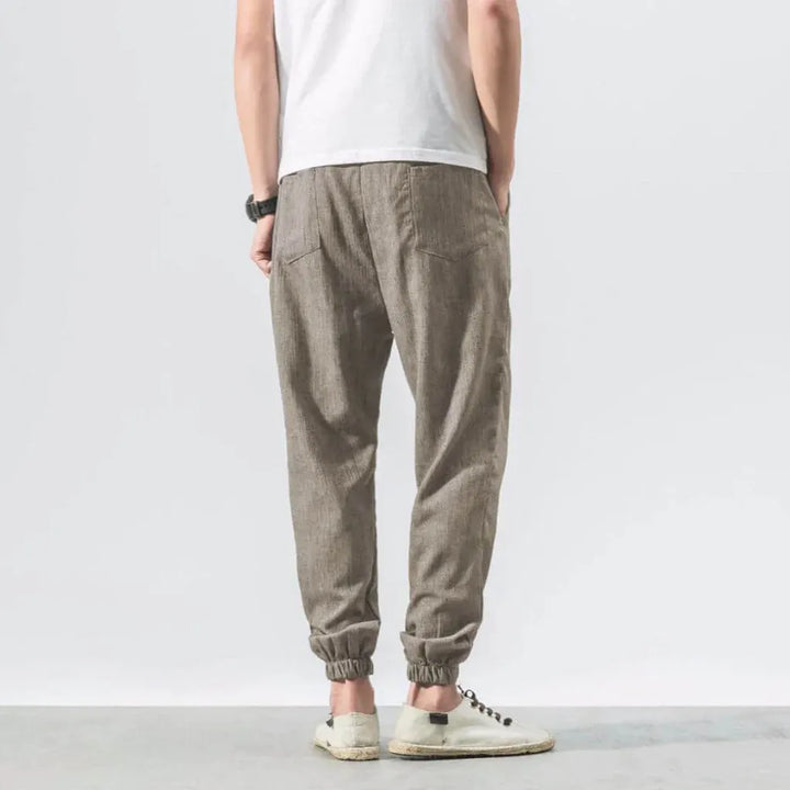 Pantaloni comodi da uomo in cotone e lino – leggeri da indossare tutti i giorni