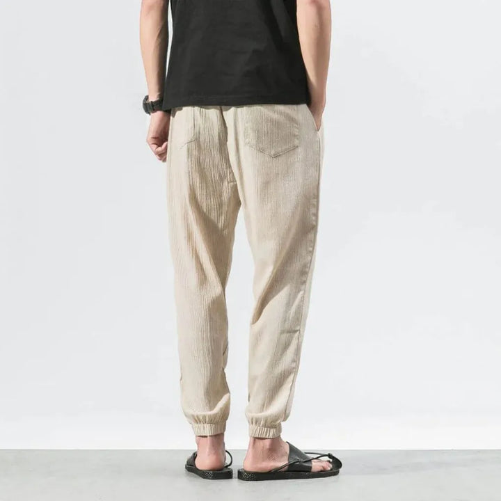 Pantaloni comodi da uomo in cotone e lino – leggeri da indossare tutti i giorni
