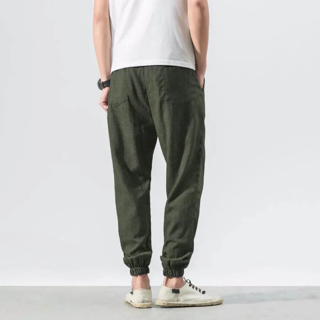 Pantaloni comodi da uomo in cotone e lino – leggeri da indossare tutti i giorni