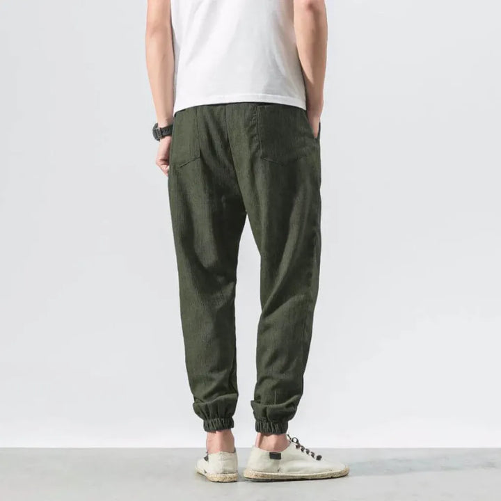 Pantaloni comodi da uomo in cotone e lino – leggeri da indossare tutti i giorni