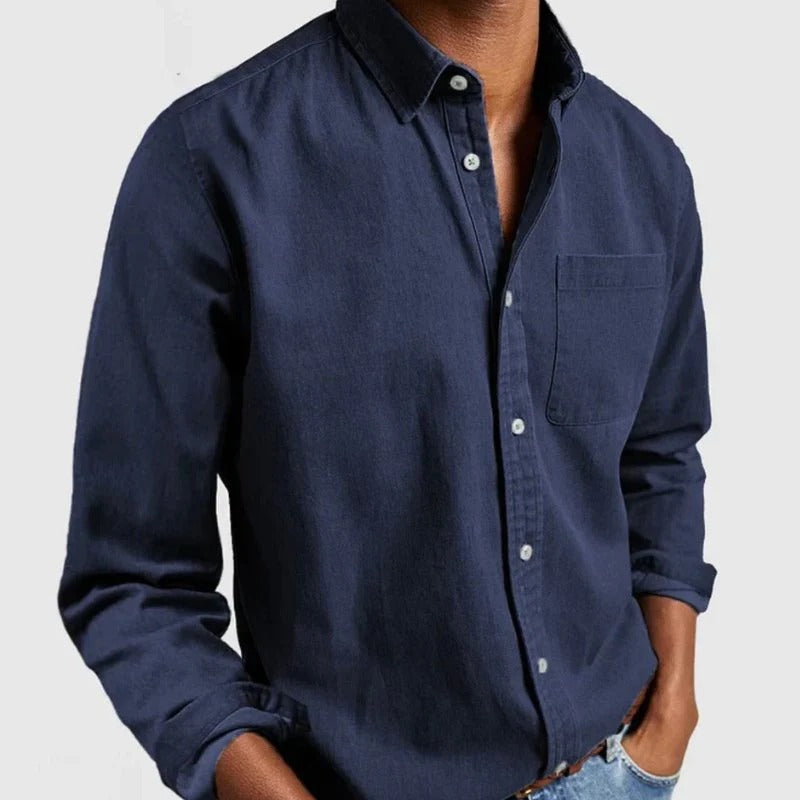 Men's shirt in classic denim