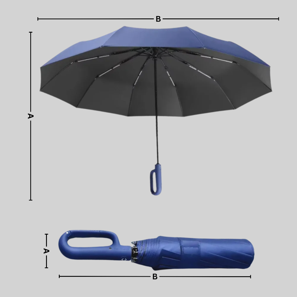 Ombrello con blocco automatico: design affidabile con caratteristiche adatte alle intemperie