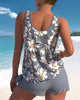 Costume da bagno tankini da donna, due pezzi