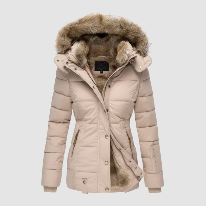 Chaqueta acolchada con capucha para mujer