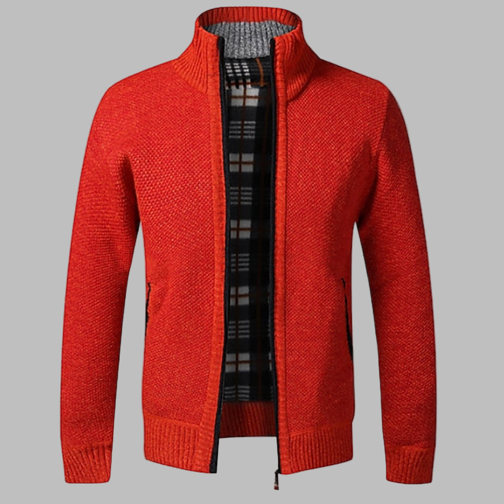 Elegante maglione con cerniera per uomo