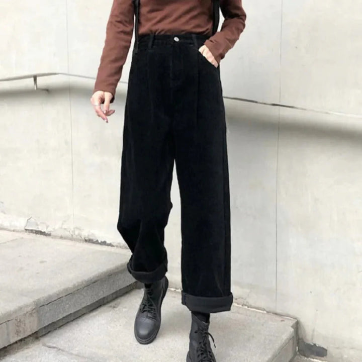 Pantaloni in velluto a coste da donna