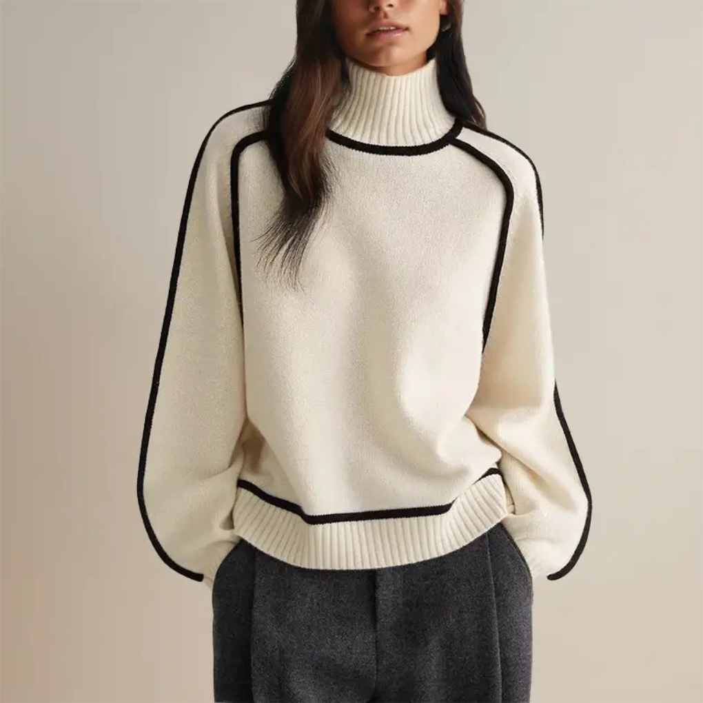 Maglione a collo alto in cashmere di lusso