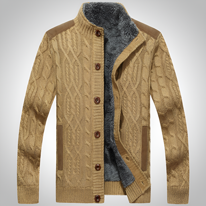 Giacca calda in maglia da uomo