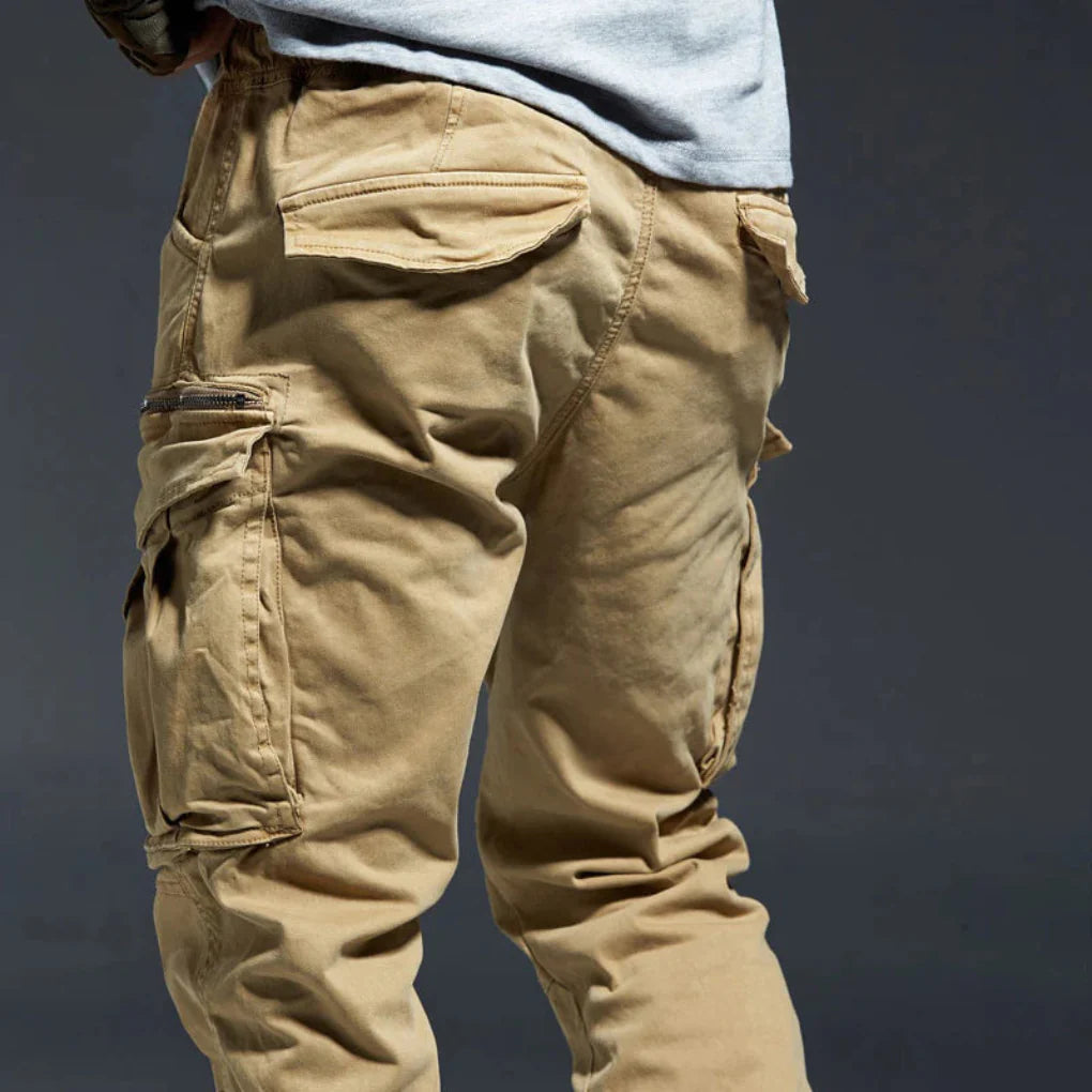 Men's multi-pocket work trousers