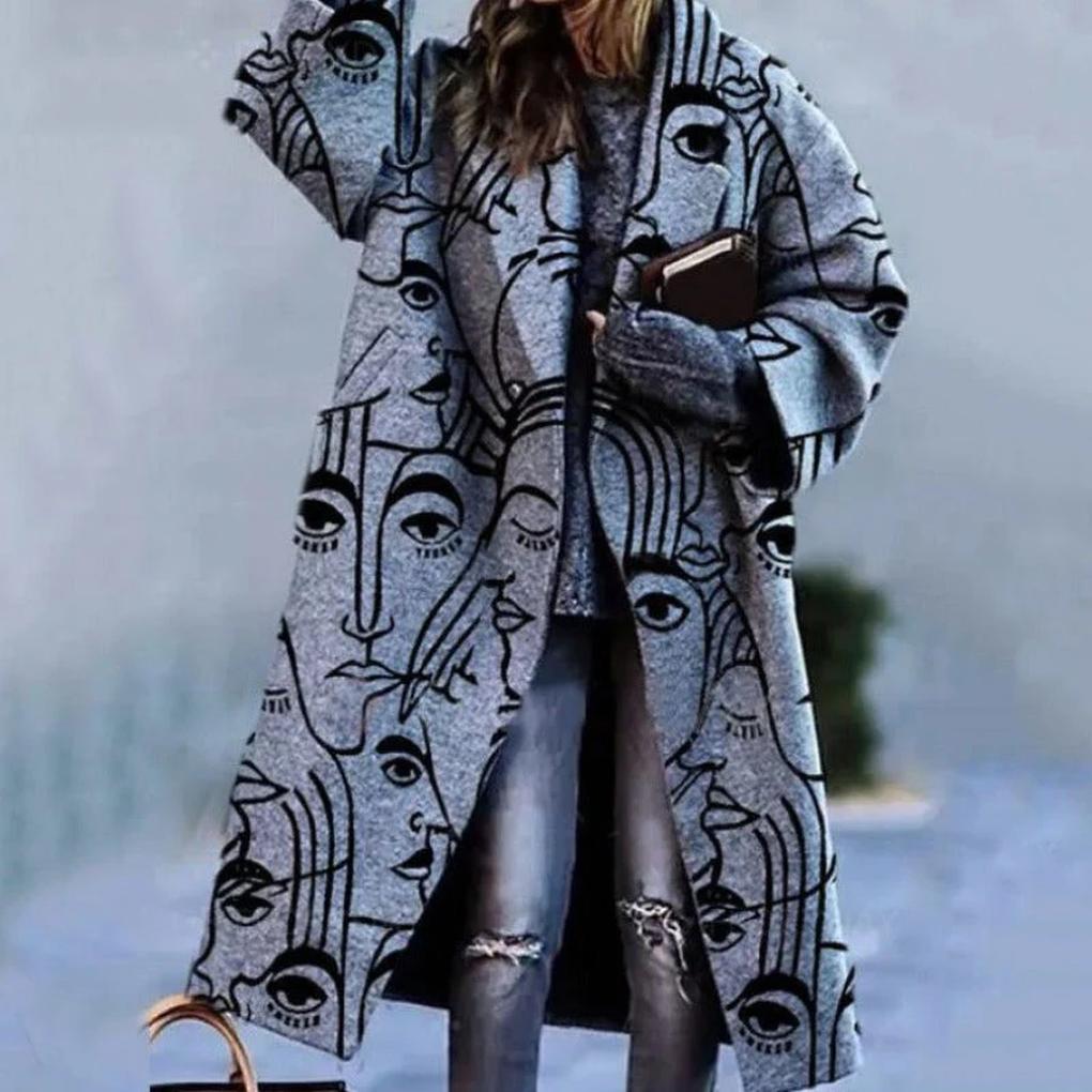 Elegante cappotto lungo autunnale
