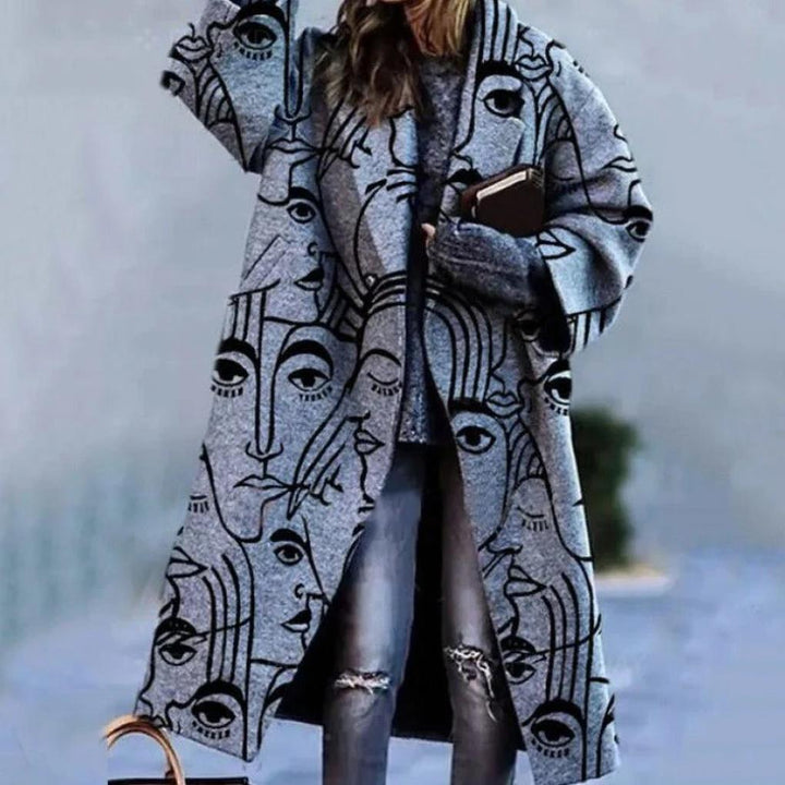 Elegante cappotto lungo autunnale
