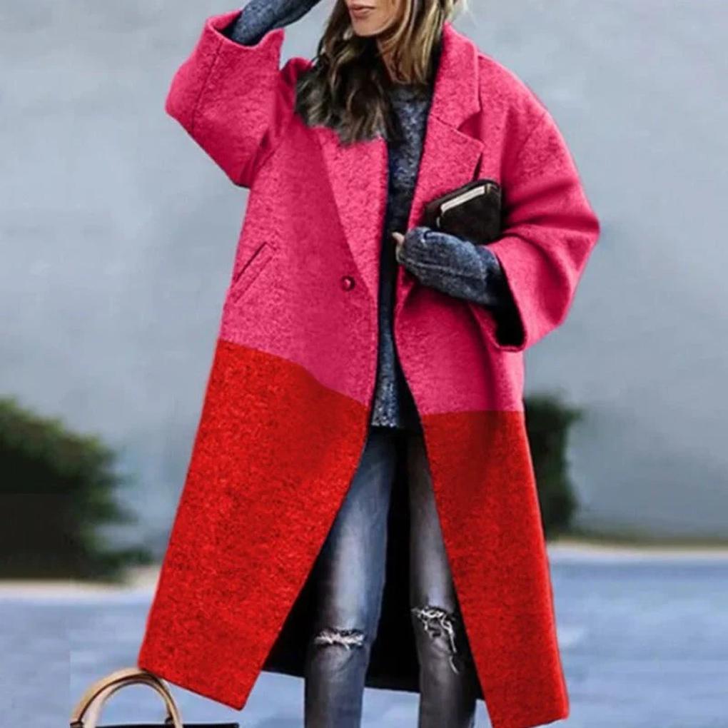 Elegante cappotto lungo autunnale
