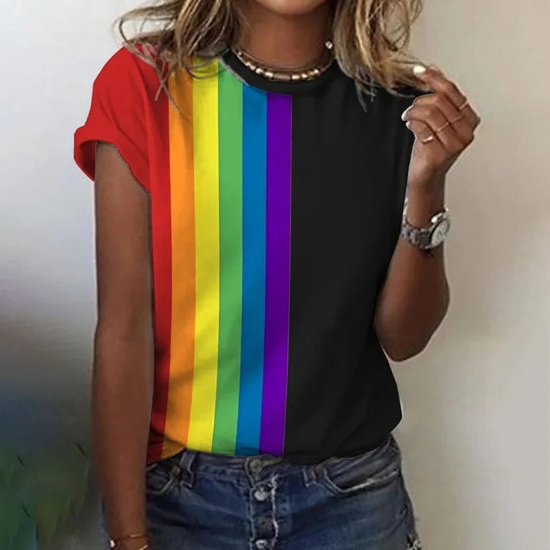 Fashionable rainbow T-shirt (pre-sale)
