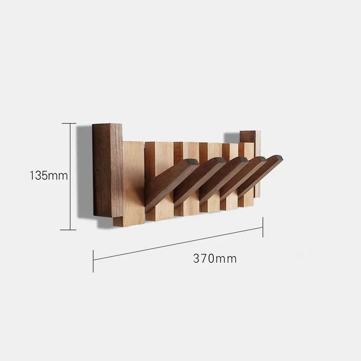 Wall-Mounted Coat Rack in Sturdy Wood with Musical Design