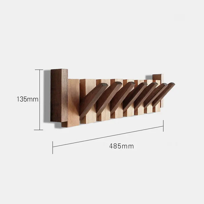 Wall-Mounted Coat Rack in Sturdy Wood with Musical Design