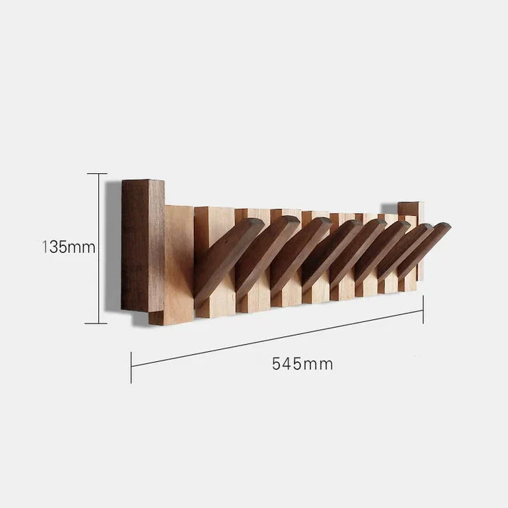 Wall-Mounted Coat Rack in Sturdy Wood with Musical Design