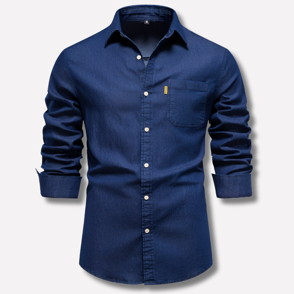 Camicia in denim a maniche lunghe da uomo
