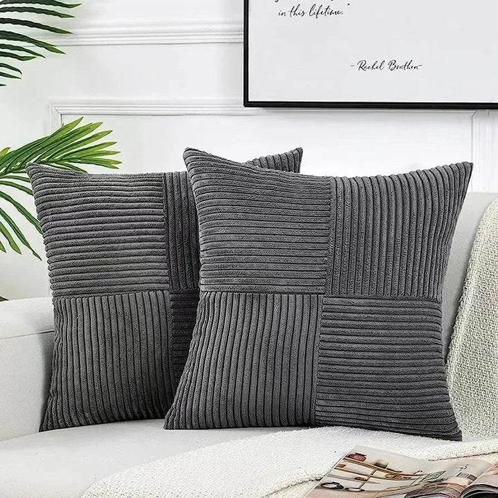 Pillow cover in soft corduroy velvet