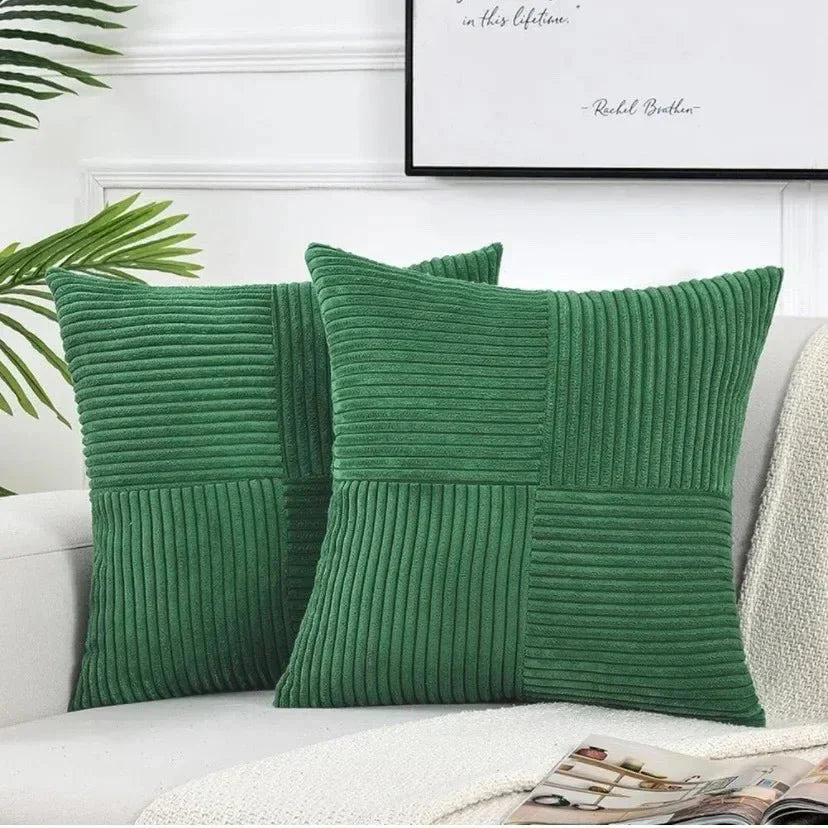 Pillow cover in soft corduroy velvet