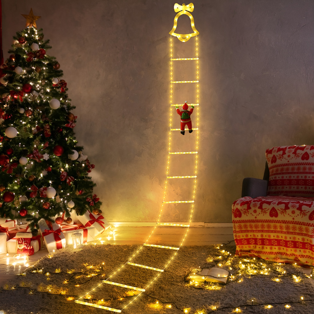 Decorazione di Babbo Natale rampicante